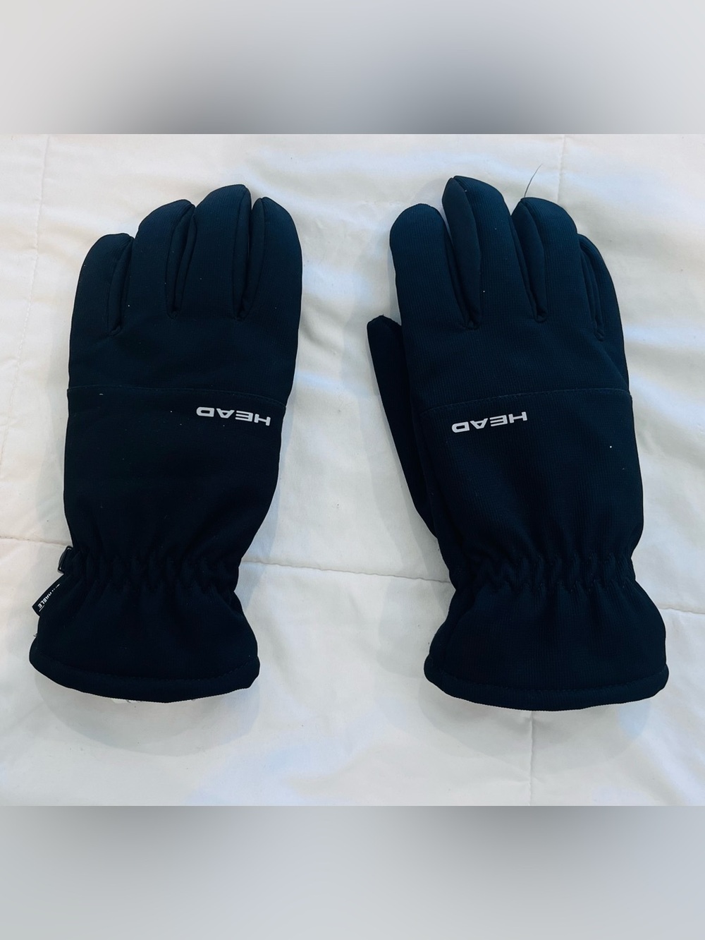 HEAD Ski Gloves Black Sensatec waterproof fleece lined UNISEX SMALL Warm